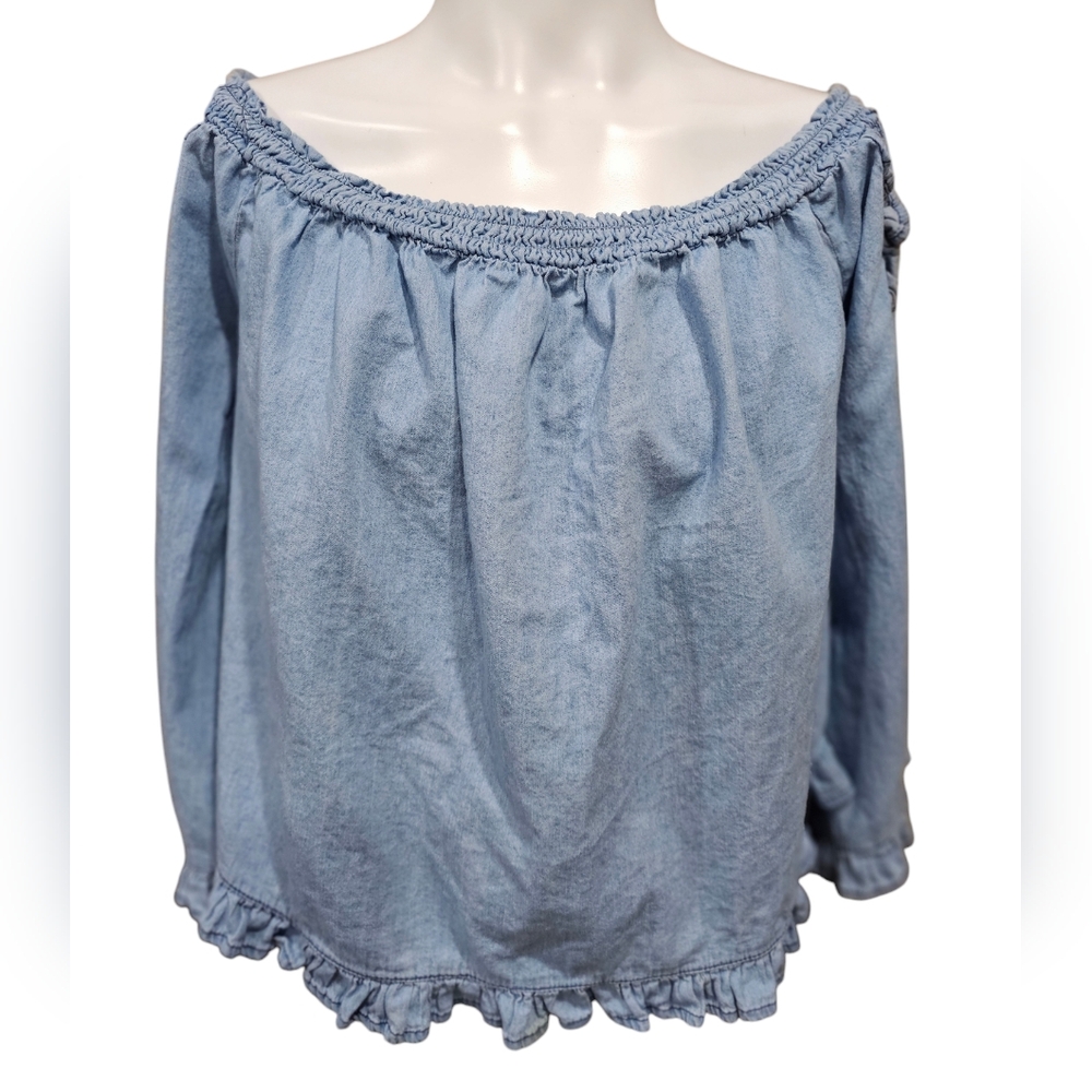 Women's Rue 21 Blue Off-Shoulder Top Size‎ Extra Large
